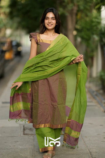 Kurta set (Dress) In Olive green