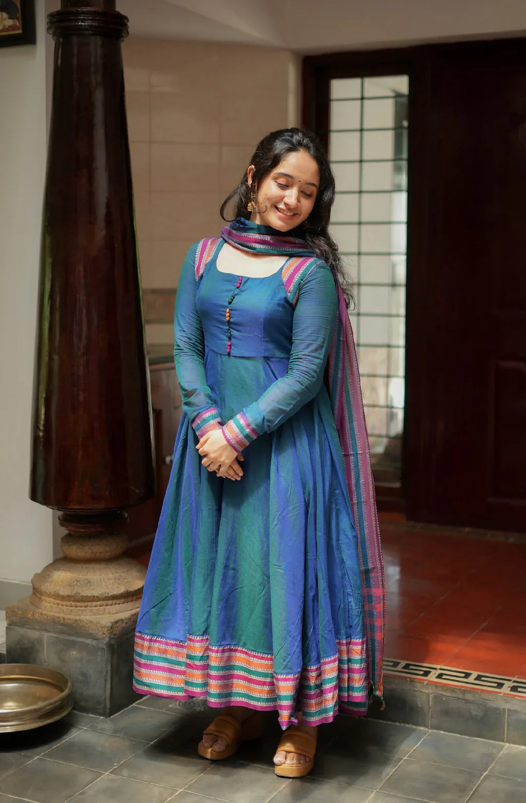Myna-Blue kurta set