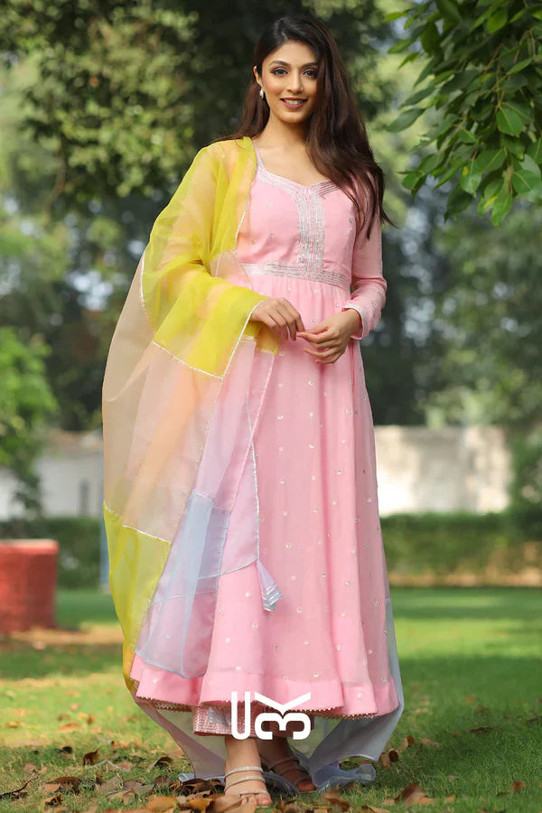 Anarkali Suit Set in Pink
