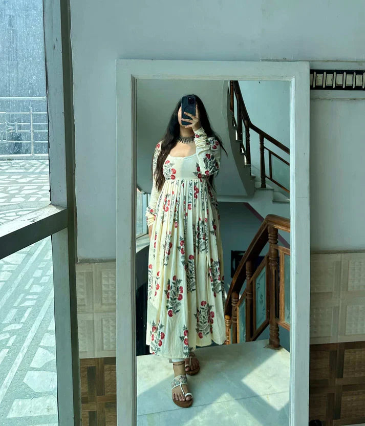 Cotton Reem Gher Set with Pants