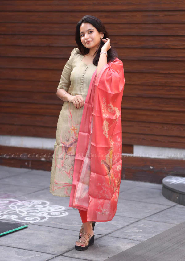 Moonleaf Dew " Top & Dupatta Set