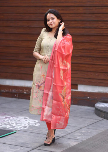 Moonleaf Dew " Top & Dupatta Set