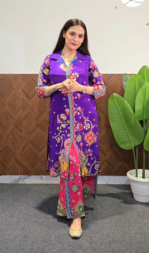 Pure Crepe Kurta Set