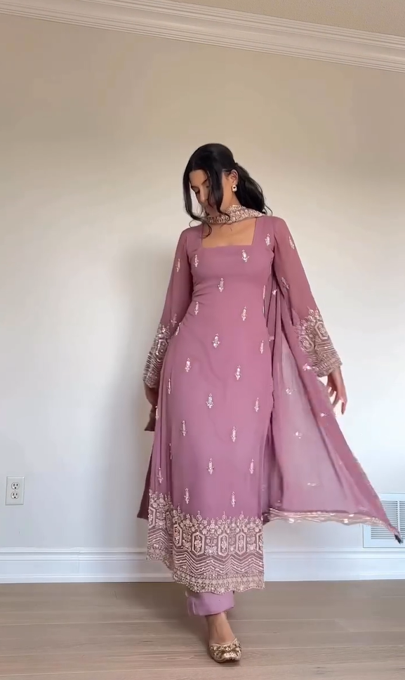 Tina Embroidery Suit Set