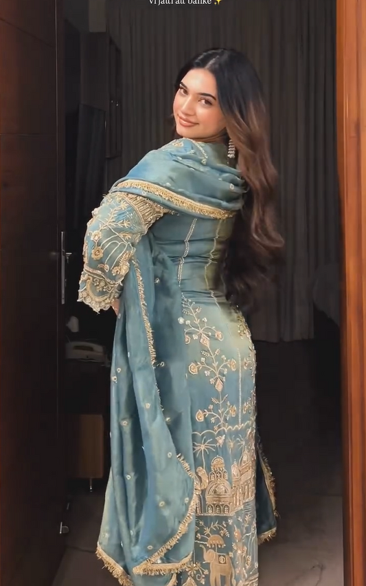 Pure Silk Top-Bottom And Dupatta Set