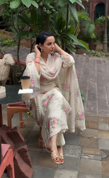 Pure Mulmul Chanderi Suit Set